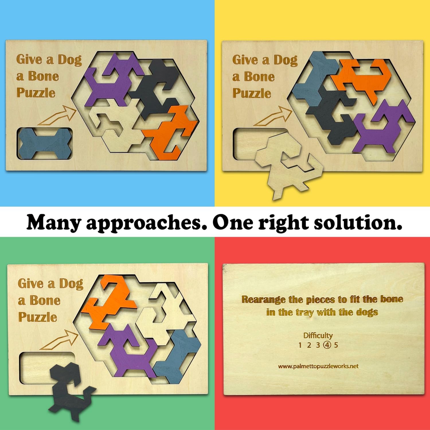 Give a Dog a Bone – Montessori Toys & Wooden Puzzles for Kids & Adults, Educational Toys for Families & Teen Games