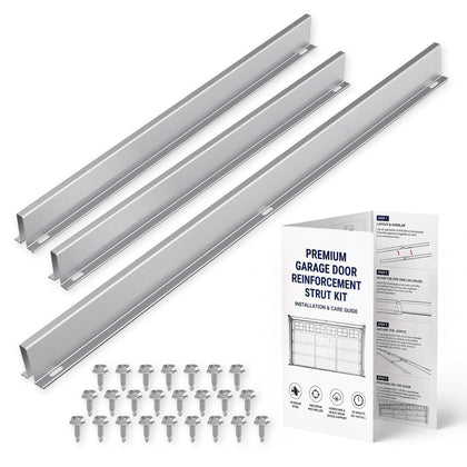9FT Garage Door Strut Reinforcement Kit, Heavy Duty Steel Support Bracket, Hurricane & Storm Protection, Anti-Sag