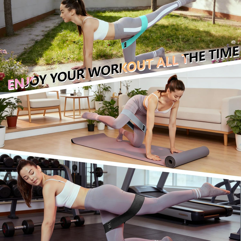 Resistance Bands for Working Out, 4 Levels Exercise Bands for Women & Men, Elastic Workout Band for Physical Therapy