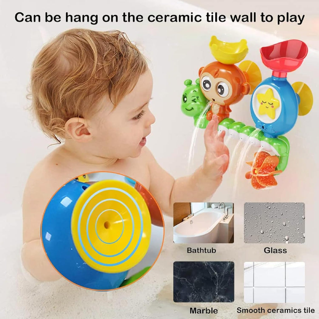 Bath Toys for Toddlers Age 1 2 3 Year Old Girl Boy, Preschool New Born Baby Bathtub Water Toys, Durable Interactive