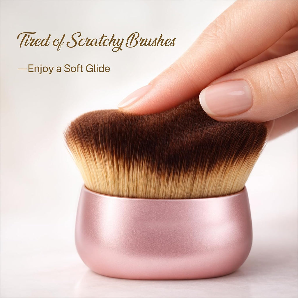 Streak-Free Kabuki Self Tanner Brush, Large Body Makeup Brush,Soft Dense Body Brus h for Self Tanner, Vegan Tanning
