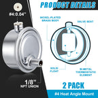 Gisafai 2 Pack Steam Radiator Air Valve, #4 1/8", Angle Mount