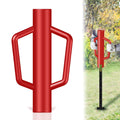 Fence Post Driver with Handle 12LB, T Post Pounder for Wire Fencing, Red