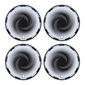 15 Inch Aero Disc Universal Full Coverage Hubcaps, Black Cloud Flow