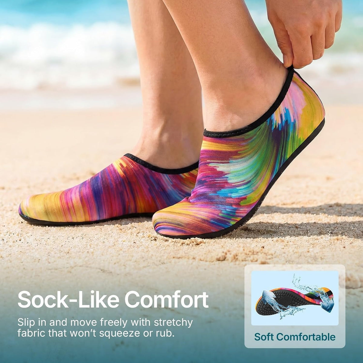 Water Shoes for Women Men Quick-Dry Aqua Socks Swim Beach Outfits Barefoot | Yoga Exercise Wear Sport Accessories