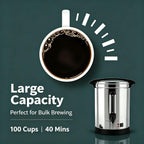 Commercial Coffee Maker, 100-Cup Percolator Coffee Pot, 14L/3.7Gal