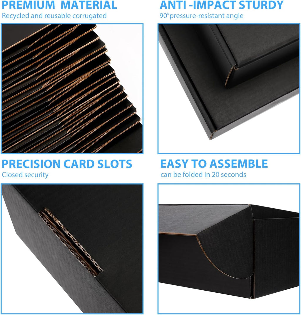 Black Shipping Boxes 6x6x4 Inches, 20 Pack