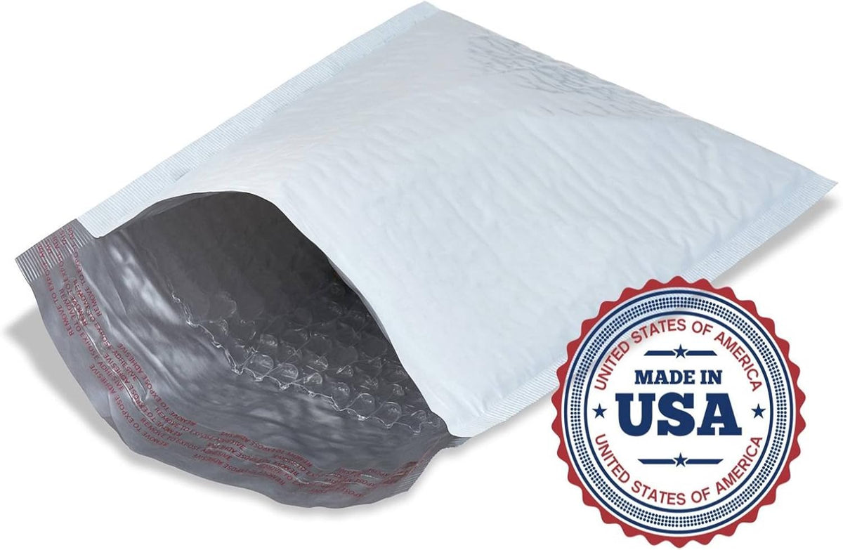 #5 Poly Bubble Mailers 10.5X16 Inches Padded Envelope Mailer Waterproof Pack of 10, White