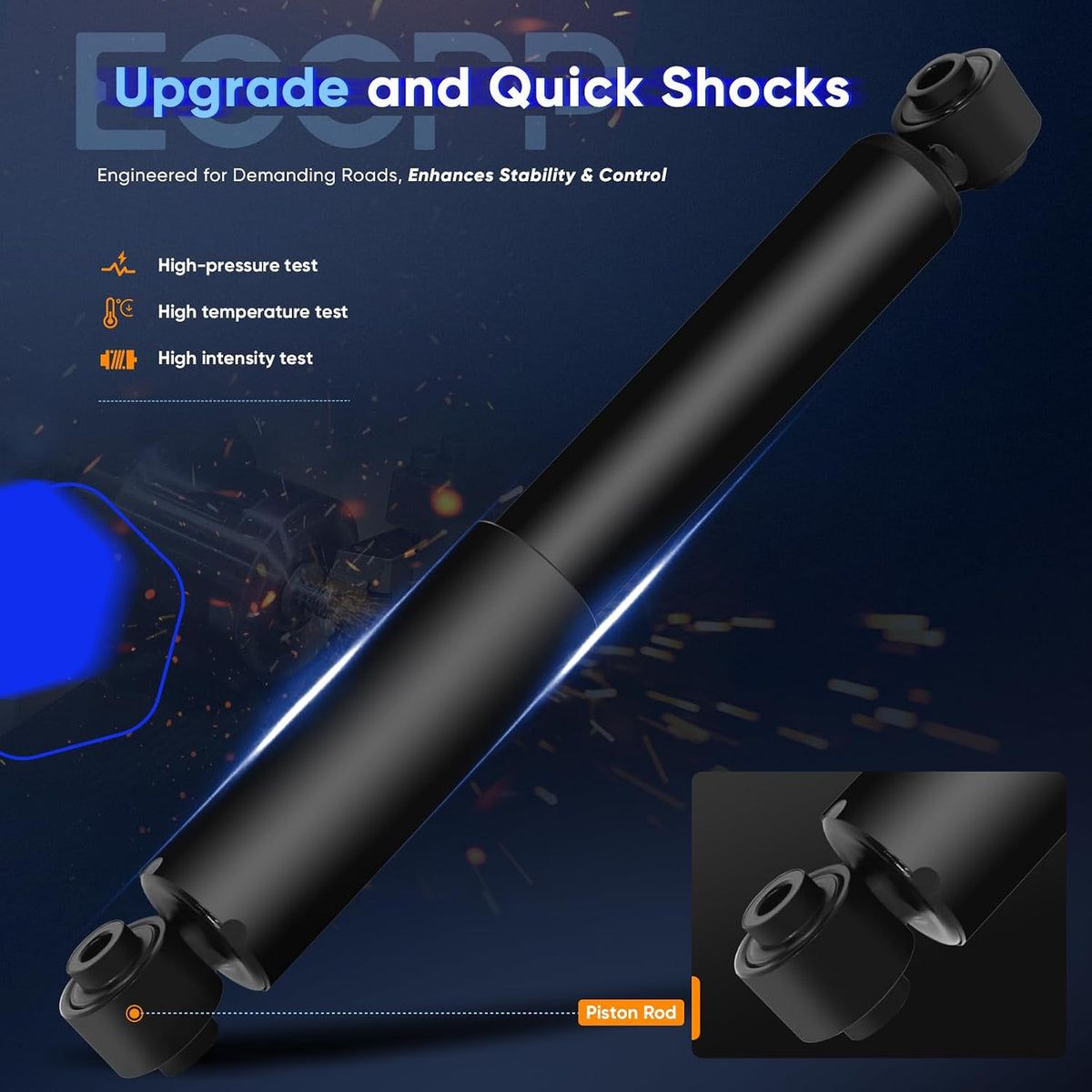 Shocks Struts, ECCPP Rear Shocks Absorbers for Chevy Cobalt 2005-2010