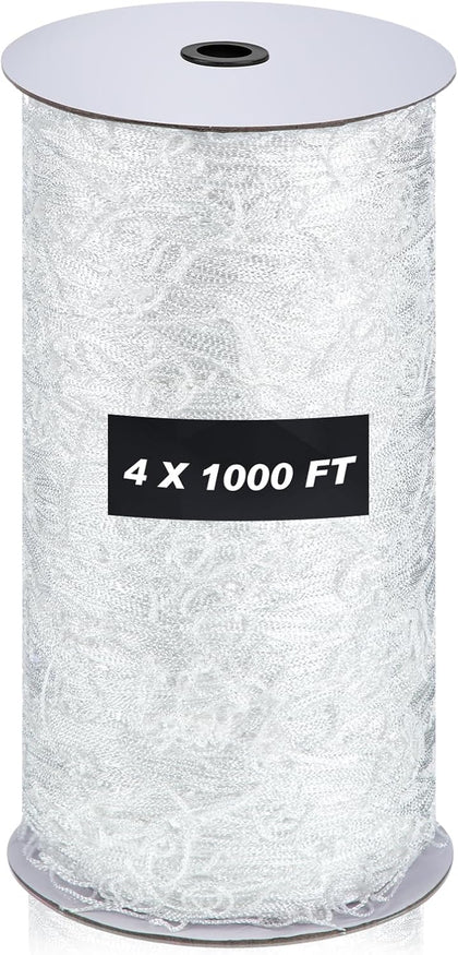 4 x 1000 ft Trellis Netting Roll Heavy Duty Nylon Garden Trellis Netting with 6 Inch Mesh Soft Plant Support Net for