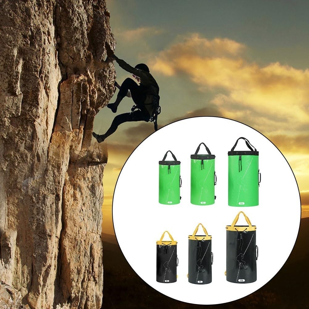 Outdoor Rope Bag For Hiking, Climbing, And Aerial Work And Waterproof For All Your Gear Transport Needs(45L Black)