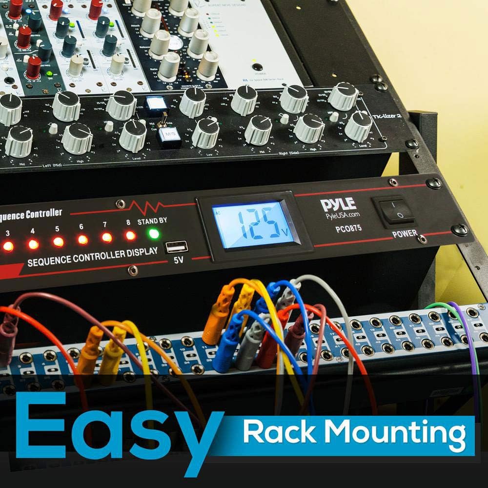 10 Outlet Power Sequencer Conditioner - 13 Amp 2000W Rack Mount Pro Audio Digital Power Supply Controller Regulator