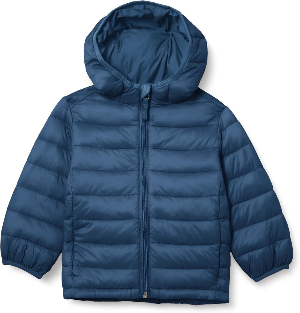 Boys and Toddlers' Lightweight Water-Resistant Packable Hooded Insulated Puffer Jacket