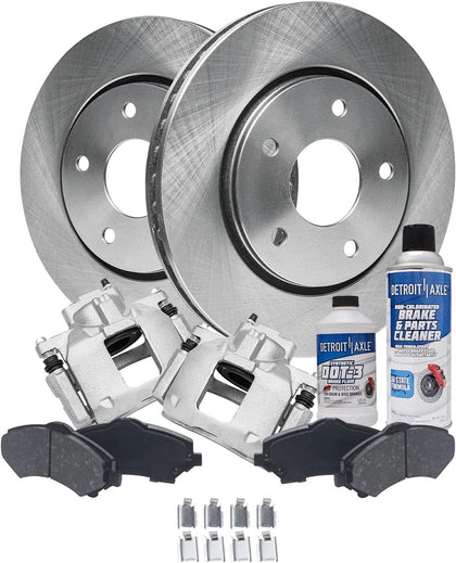 Front Brake Kit for 08-12 Chrysler Town & Country | Dodge Grand Caravan 09-12 VW Routan, Disc Brake Rotors Ceramic