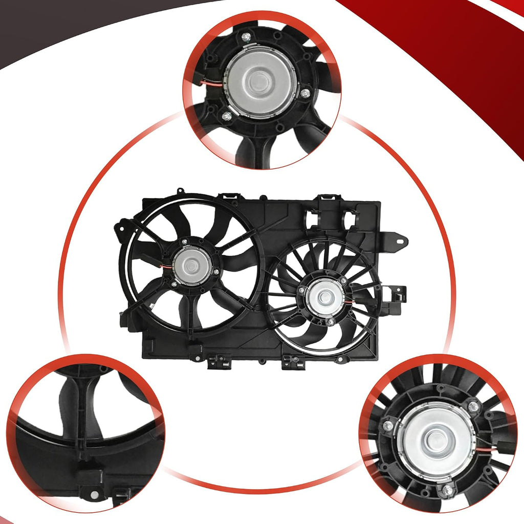 PartsFlow Engine Radiator Cooling Fan Assembly For 2006-2008 Chevrolet Equinox For 2006-2008 Pontiac Torrent 621-052