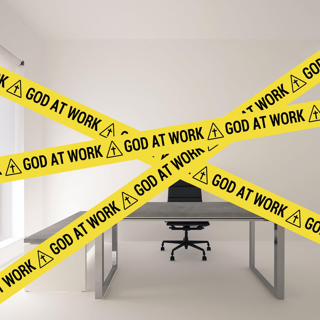 200ft God at Work Caution Tape Religious Construction Tape