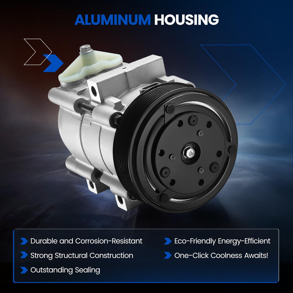 SYKRSS 4L3Z19703AA AC Compressor with Clutch Compatible with Ford