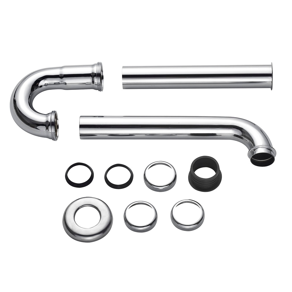 Chrome Brass P-Trap 1-1/4 Inch Adjustable Drain Kit
