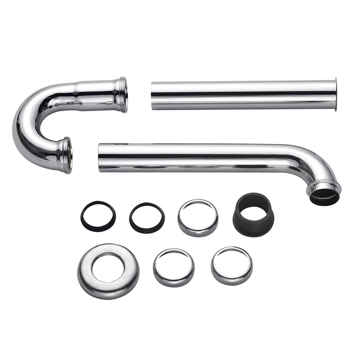 Chrome Brass P-Trap 1-1/4 Inch Adjustable Drain Kit