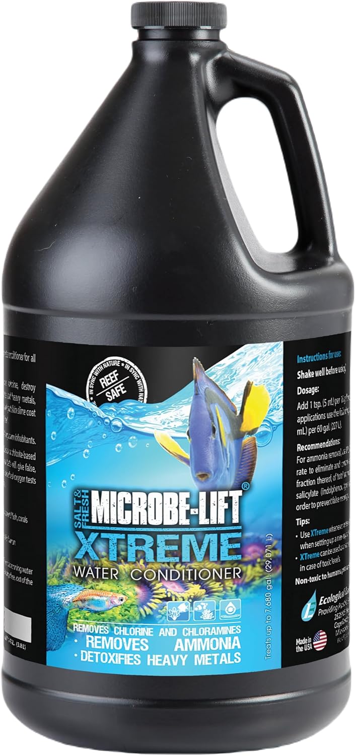 Xtreme Water Conditioner Treatment for Aquariums and Fish Tanks, All-in-One Treatment for Freshwater and Saltwater