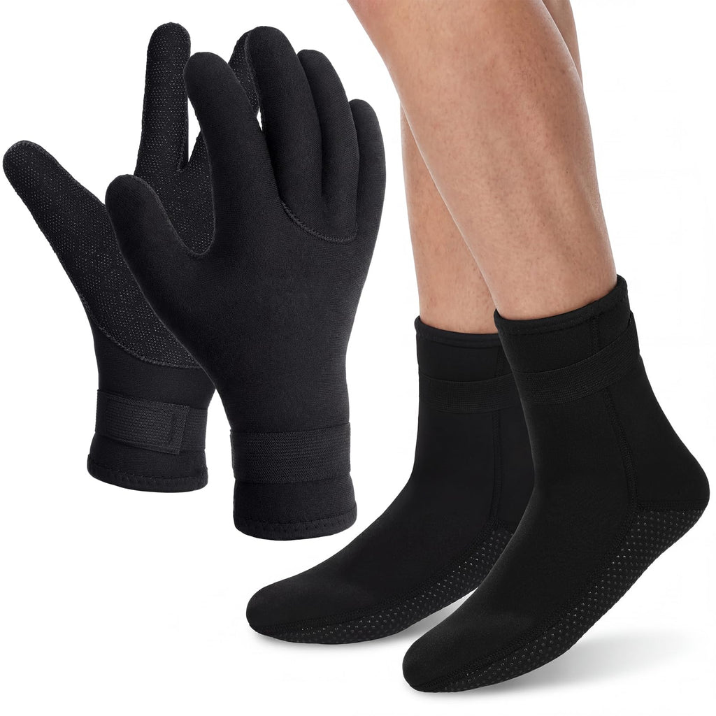 3mm Neoprene Water Gloves and Socks Diving Wetsuit, M