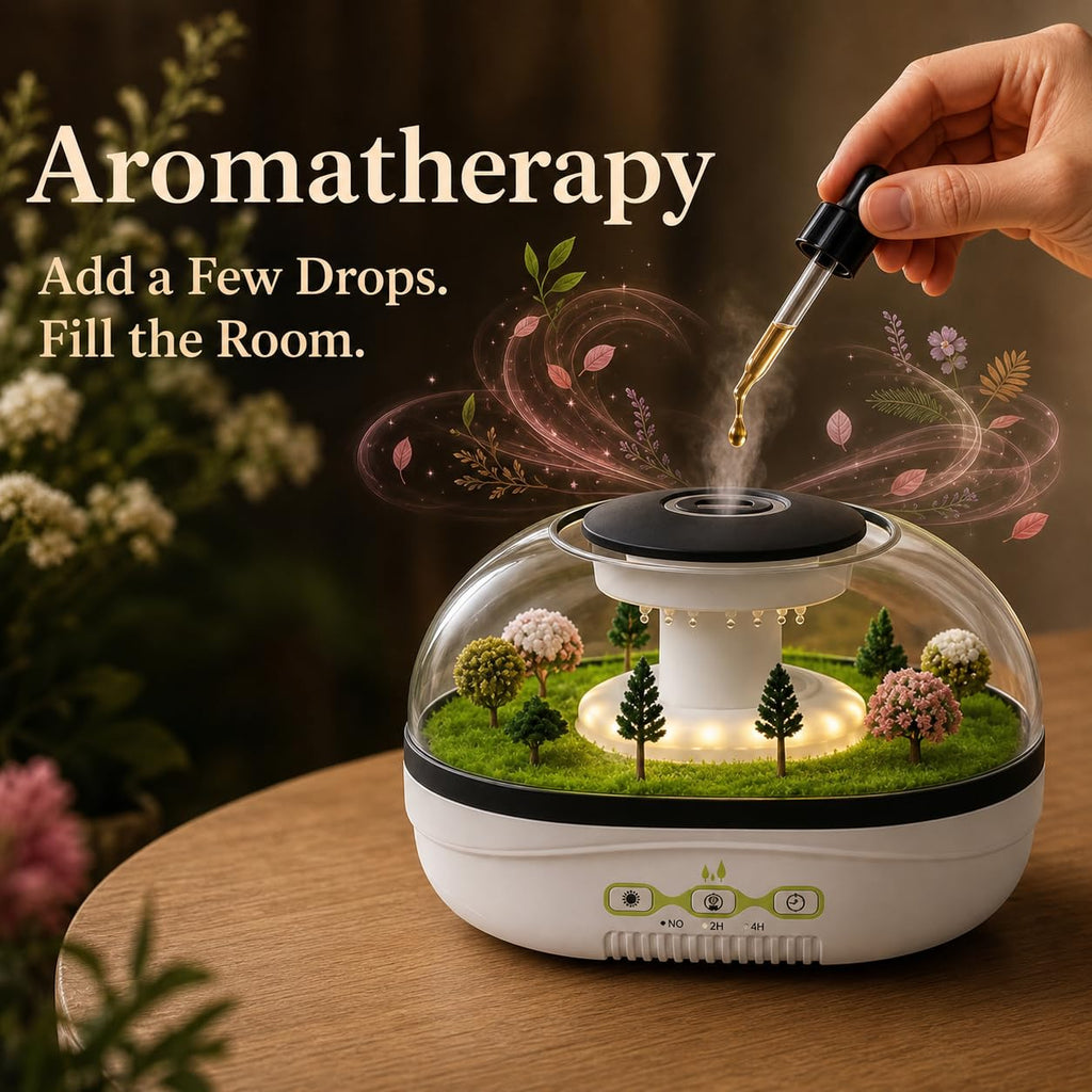 Garden Raindrop Aroma Diffuser, Essential Oil Diffuser with Mist Humidifier
