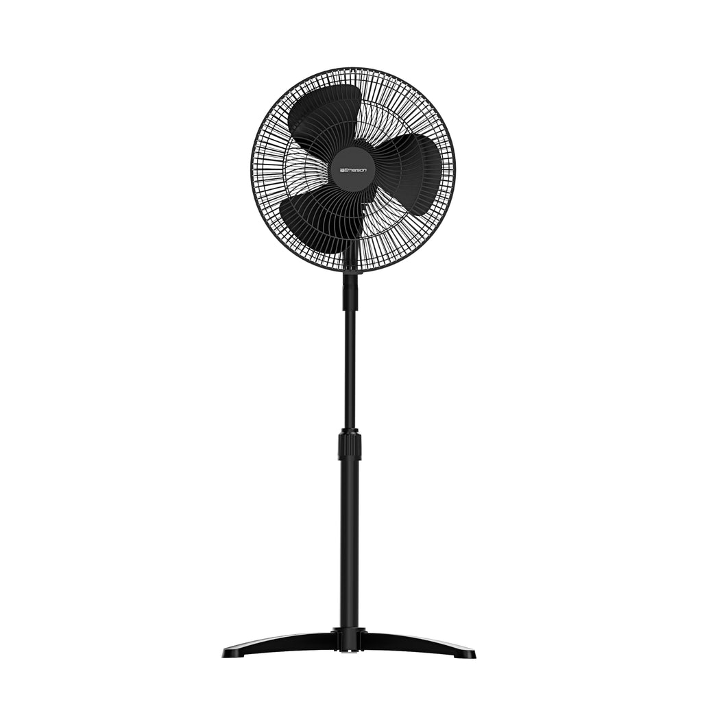 16-inch Oscillating Pedestal Fan with Precision 3-Speed Wind Control and Adjustable Tilt and Height, Black