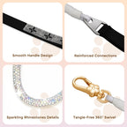 43in Rhinestone Dog Leash for Wedding Daily Small and Medium Dogs
