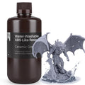 ELEGOO Water Washable ABS-Like Resin 3D Printer Resin Grey 1000g | High Toughness, Low Viscosity and High Precision