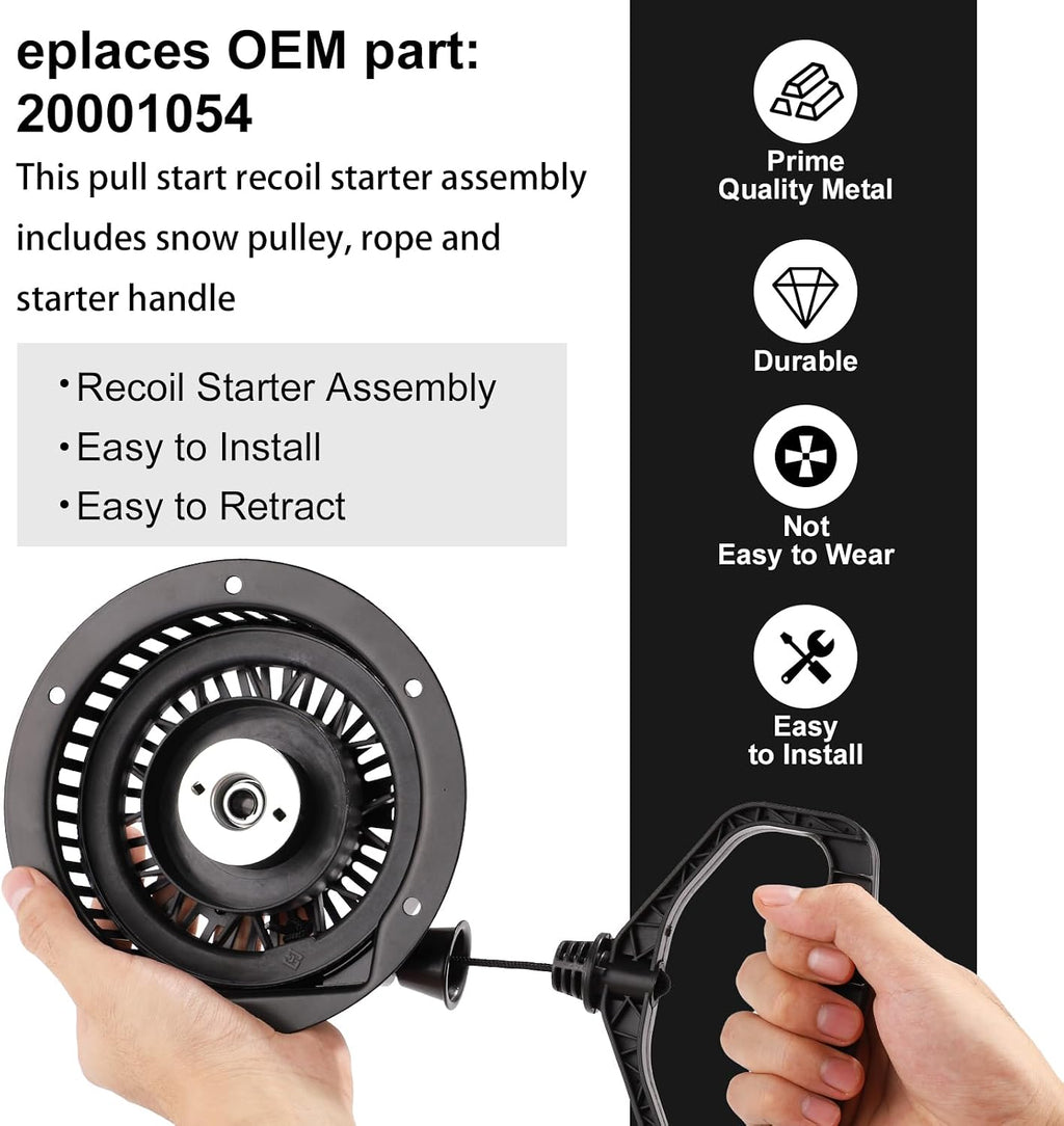 Plastic Recoil Pull Cord Starter Assembly Replacement for Ariens AX254