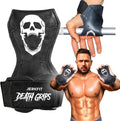 Death Grips Premium Lifting Straps - Car Tire Grade Rubber PVC Wrist Straps for Shrugs, Pull Ups & Deadlifts with