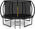 10FT 12FT 14FT 15FT 16FT Outdoor Trampoline with Enclosure Net, Heavy Duty Yard Trampolines, ASTM Approval