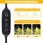 Turtle Basking Light (Cycle Timer), Tortoise Lamp UVA UVB Heat Bulbs -2 Pack 50W, 360°Rotatable Turtle UVA/UVB