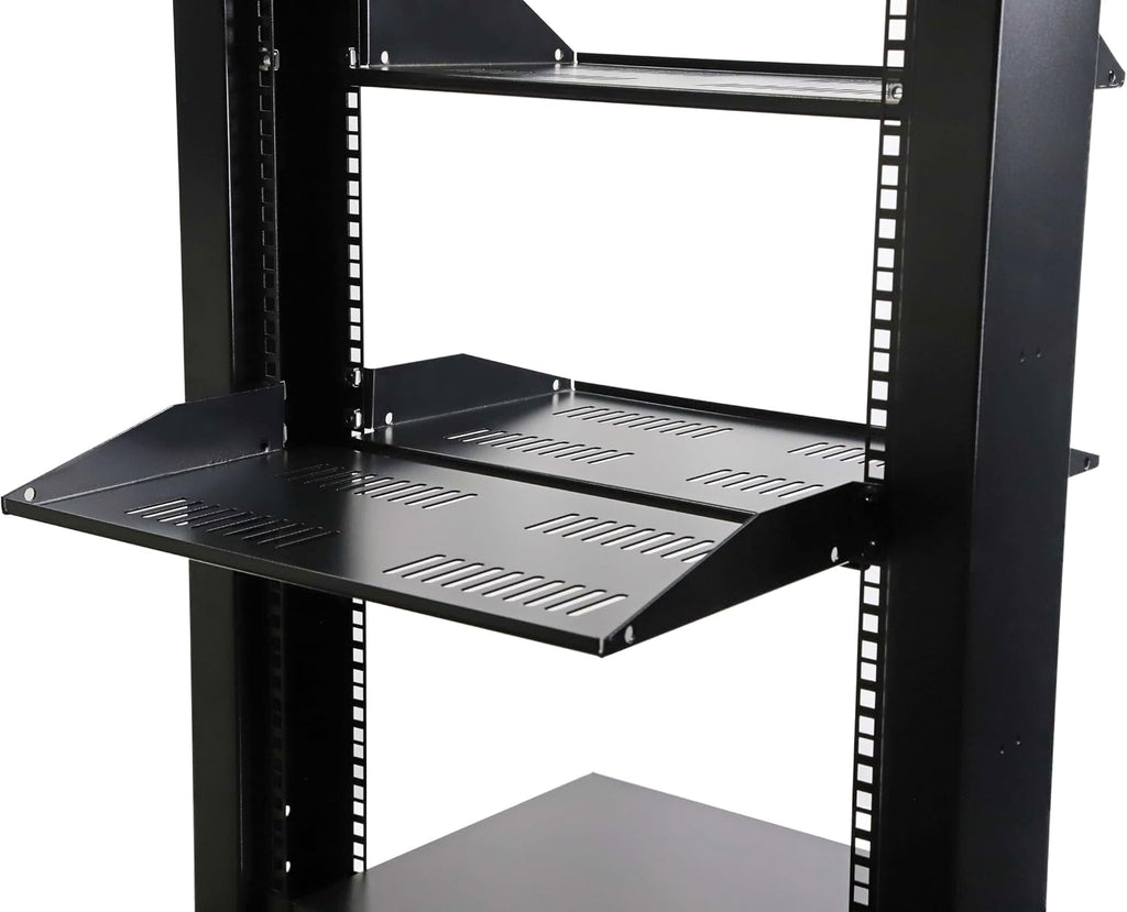 AEONS 1U Universal Server Shelf Rack Mount Vented Cantilever Center Mount Shelf 19" Server -10“ Depth Fixed Server Rack Cabinet Shelf-2 Pack