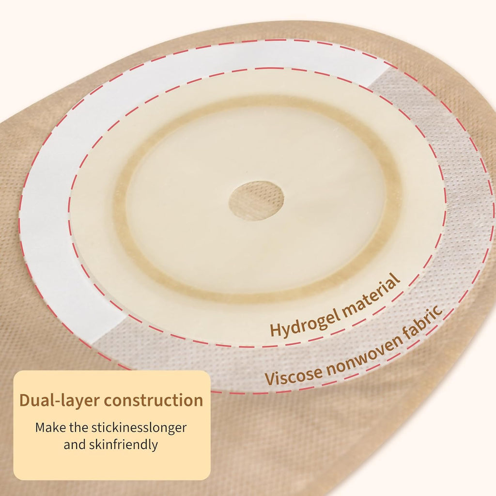 20 PCS Colostomy Bags Ostomy Supplies One Piece Ostomy Bags, Ostomy Drainable Pouches for Ileostomy Stoma Care