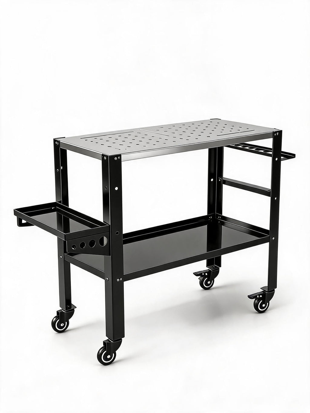 36 x 18 Inch Welding Table, 1200 Lbs Capacity Welding Workbench, Black