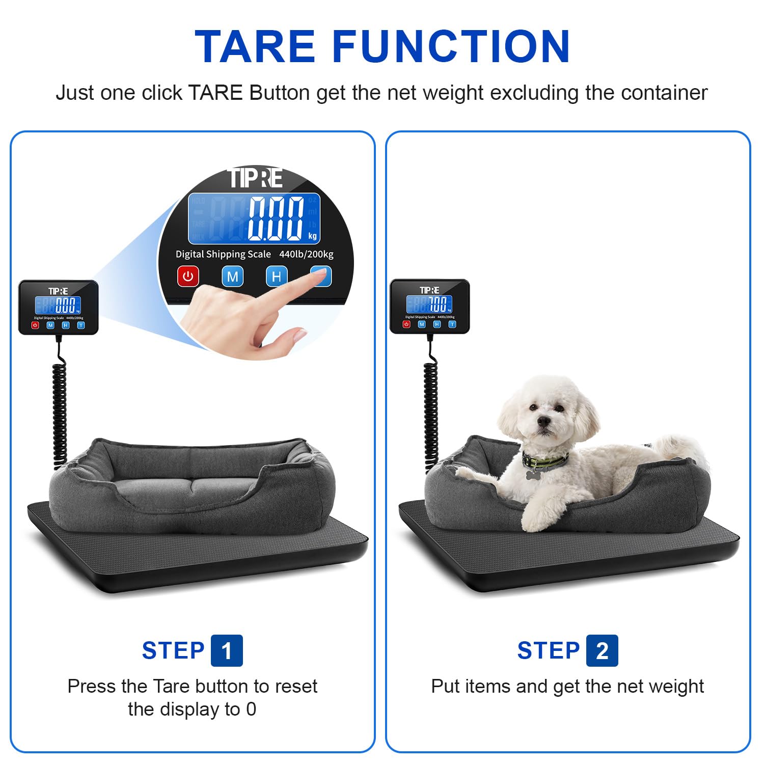 Shipping Scale 440lbs for Packages,Lightweight Carbon Fibre Heavy Duty Digital Postal Scale,0.5 oz High Accuracy