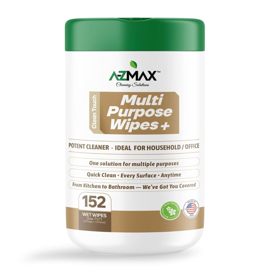 A-Z Max Multi-Purpose Cleaning Wipes, Extra Thick, 7 x 7 Inch, 152 Count