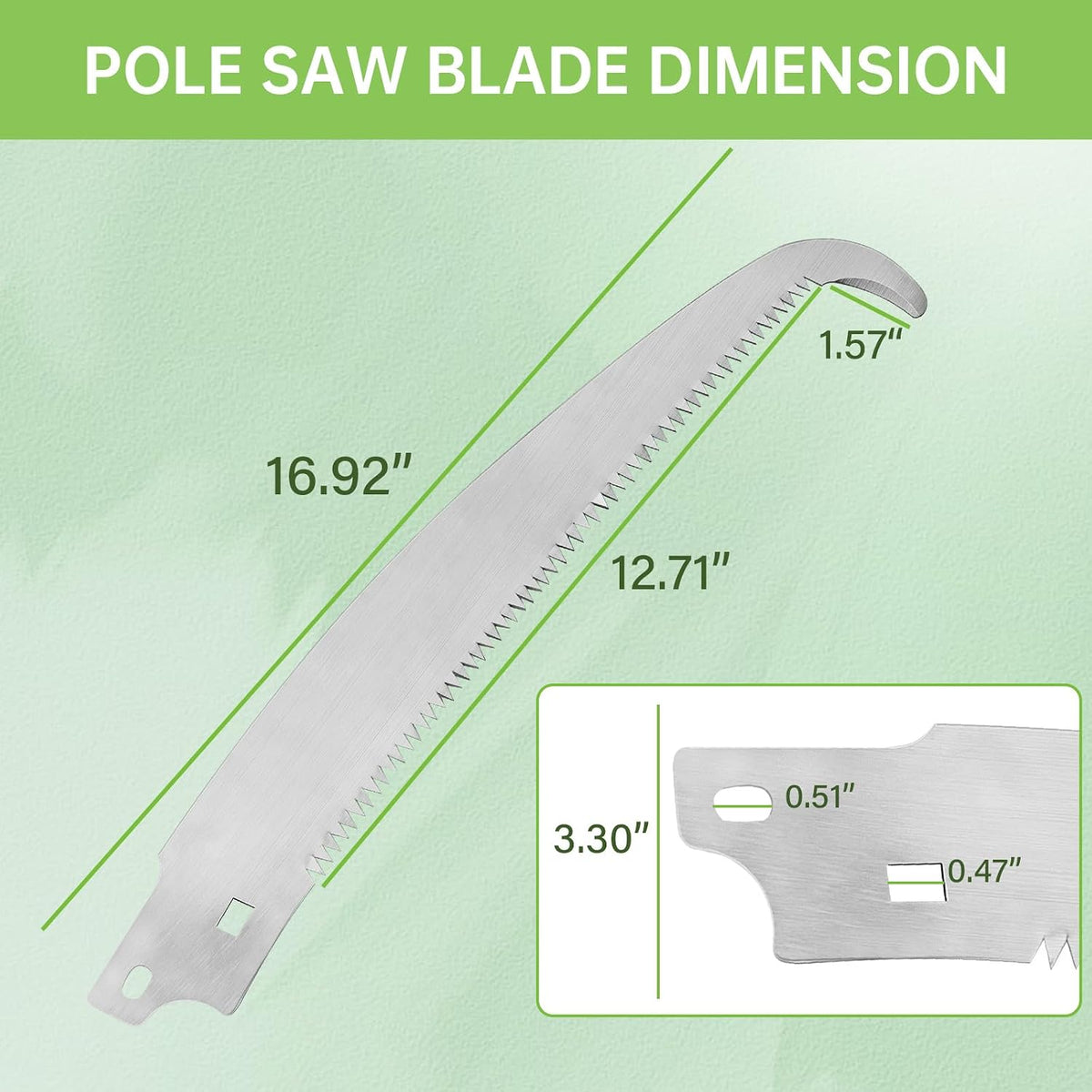 15" Pole Pruner Saw Blade for Fiskars Extendable Tree Pruning & Trimming