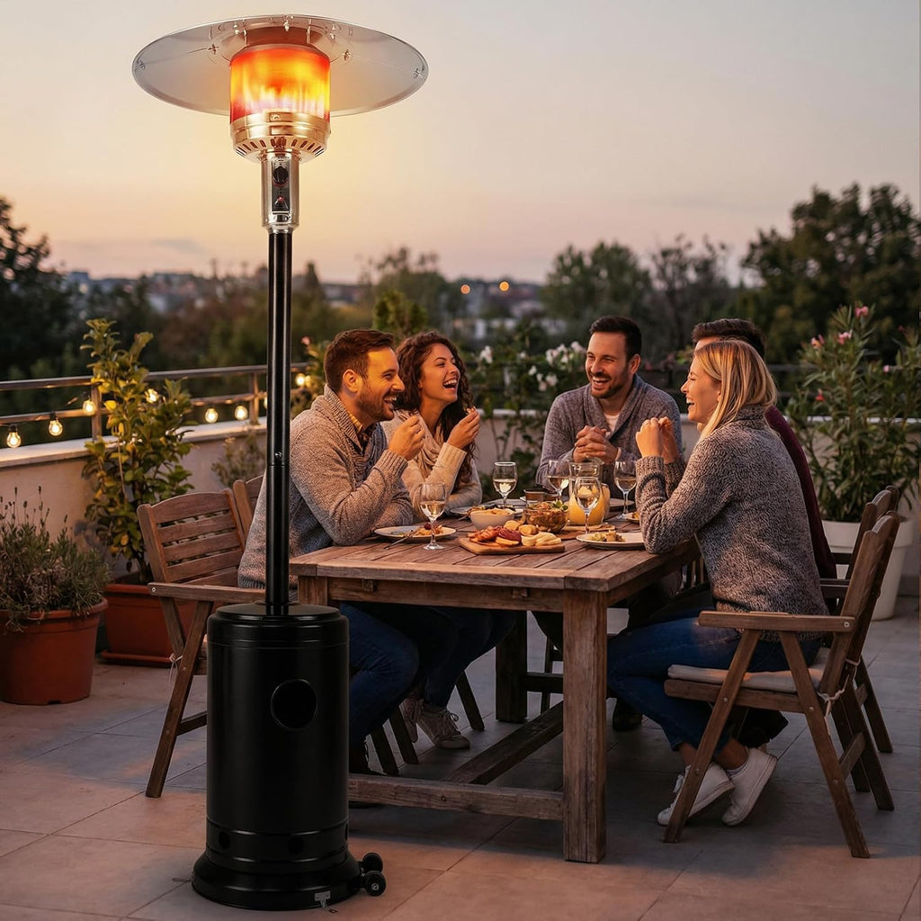 50,000 BTU Propane Patio Heater with Easy Ignition, Black