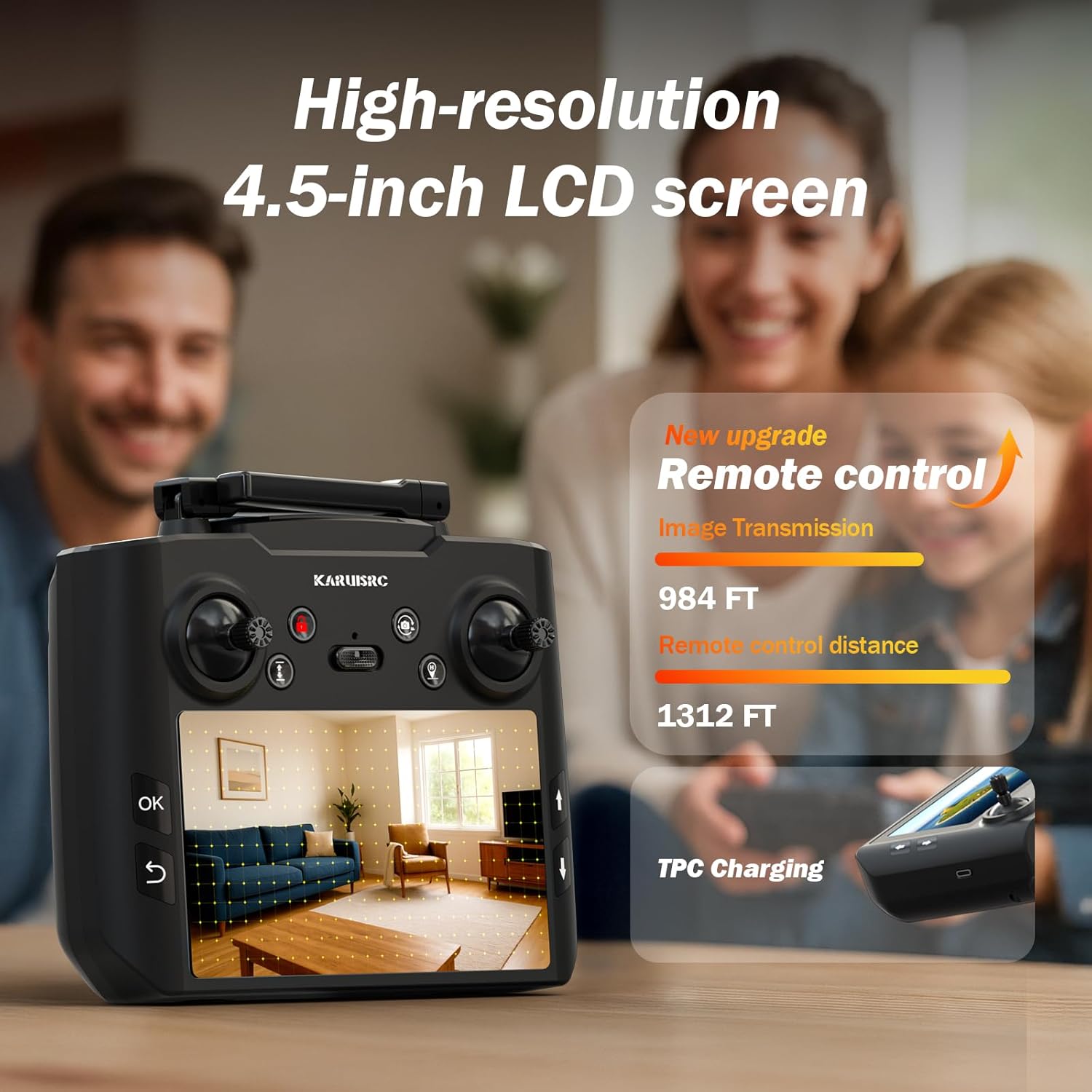 4.5‘’ Screen on Controller GPS Drone with EIS Camera for Adult Kid Beginner | Auto Return and Follow Me Mode Long