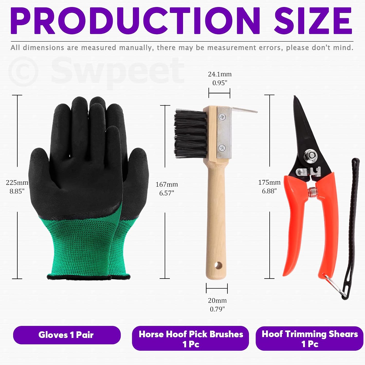 8Pcs Professional Farrier Tools Value Kit with Roll Pack, Horses Hoof Trimmers Shears Tools, Hoof Cutter, Farrier