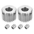 DTGN Spur Gear 1Mod 24 Teeth 13mm Thickness 12mm Bore 2Pcs