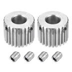 DTGN Spur Gear 1Mod 24 Teeth 13mm Thickness 12mm Bore 2Pcs
