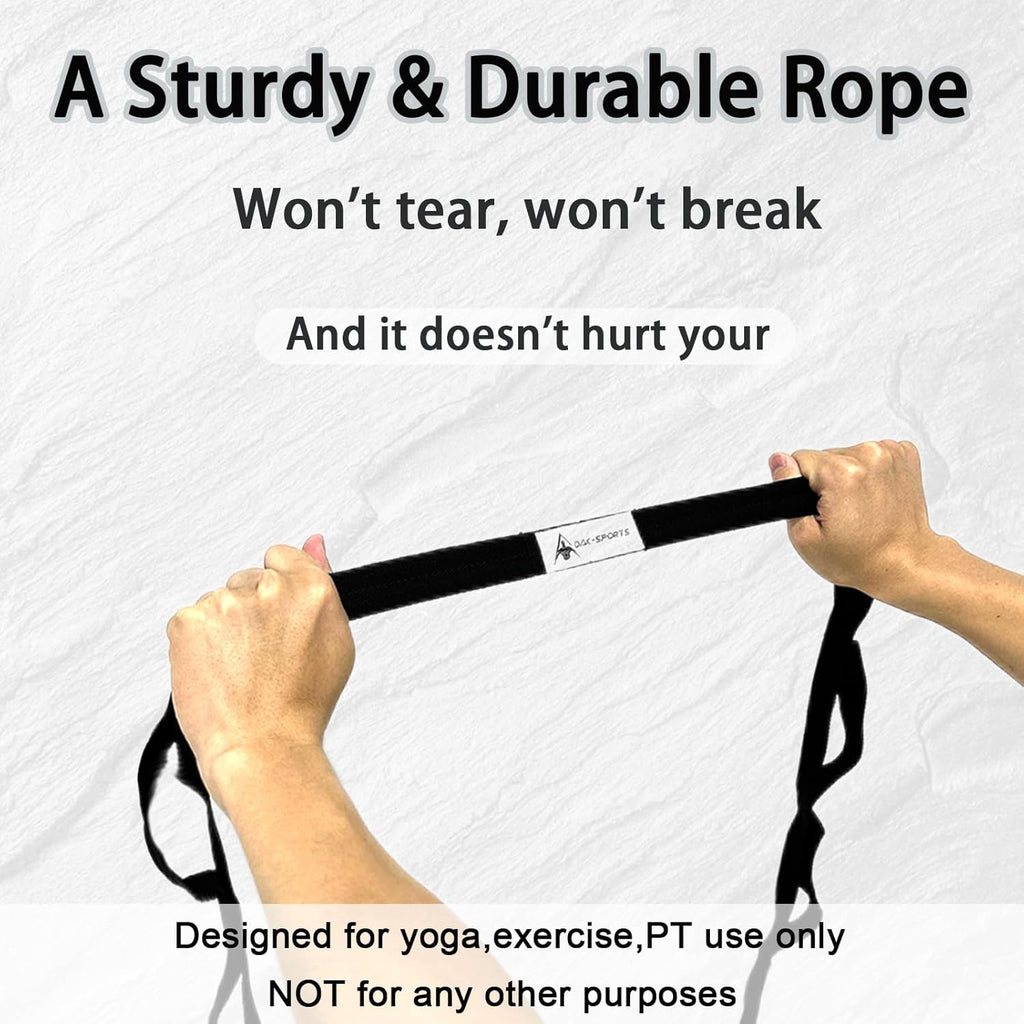 Stretching Strap Yoga Strap with Loops for Physical Therapy, Non-Elastic