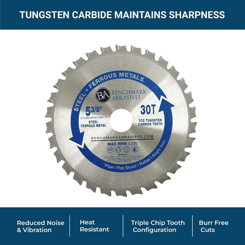 Benchmark Abrasives 5 3/8" TCT Circular Saw Blade, 30 Teeth