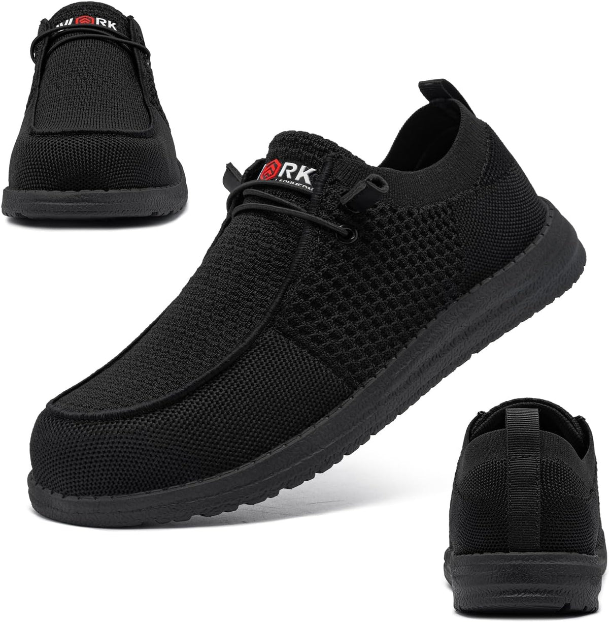 Slip On Steel Toe Shoes Men Loafers Work Safety Tennis Sneakers | Lightweight, Comfortable, Walking, Wide, Hands