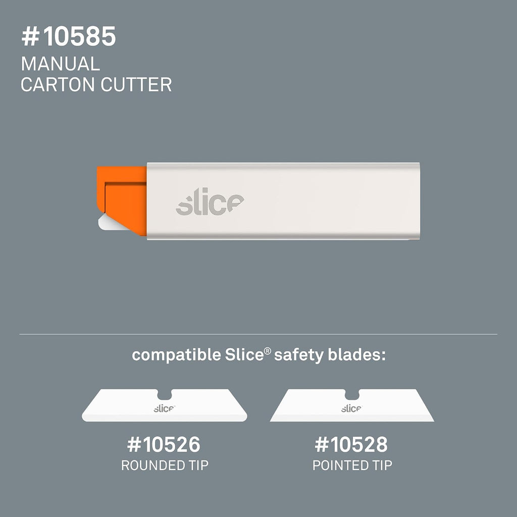 Manual Carton Cutter | Safe Ceramic Box Cutter | Lasts 11x Longer than Metal | Single Edge Razor Blade | Mini Box