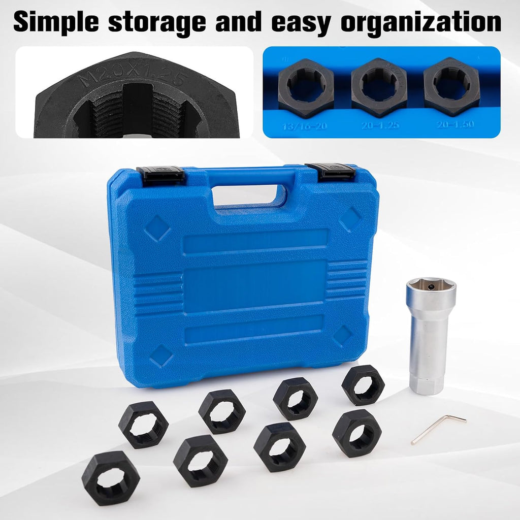 Marvelity 10-Piece Axle Spindle Thread Chaser Set
