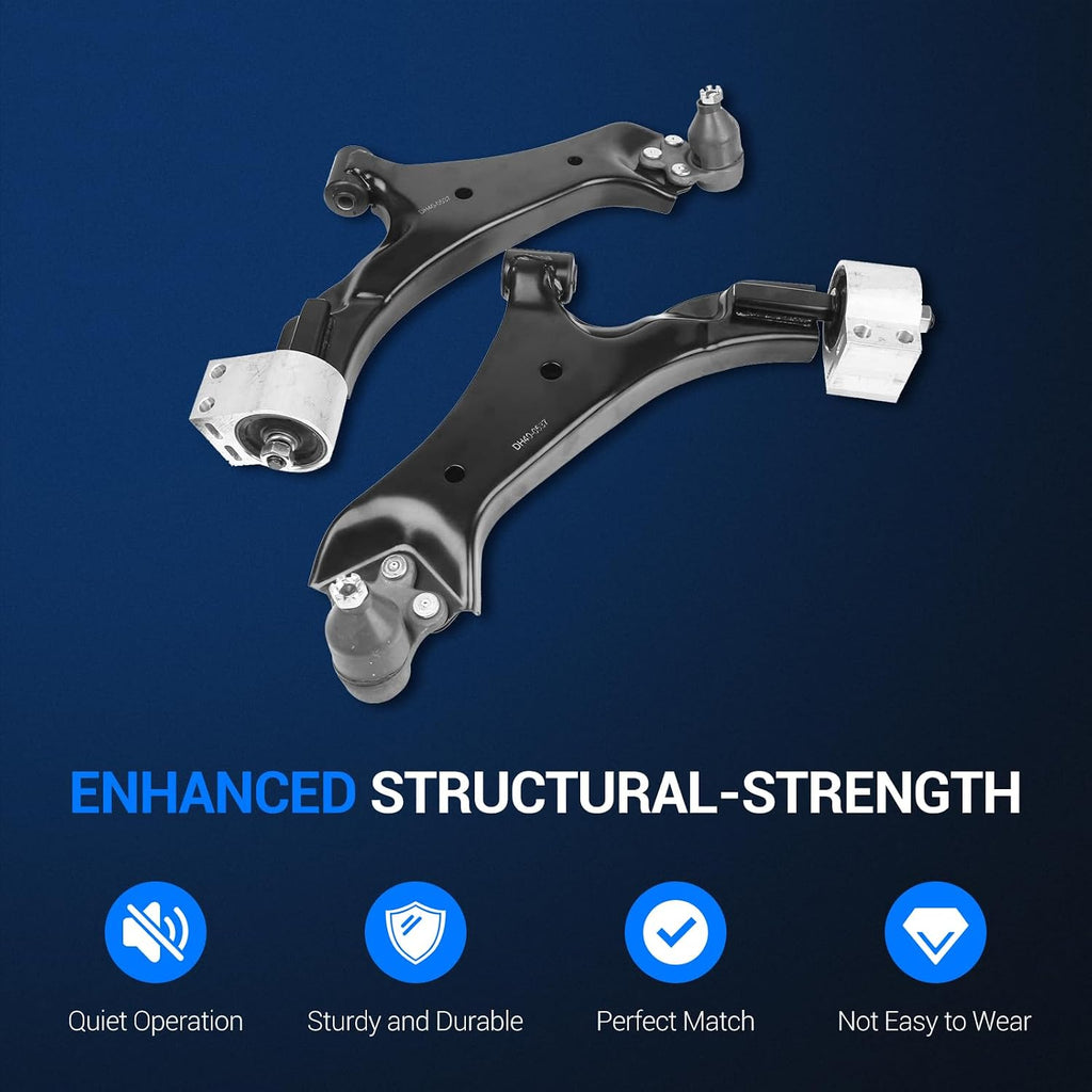 Autoround Front Lower Control Arm w/Ball Joint Compatible with 2010-2017 Chevy Equinox, GMC Terrain, 2pcs - RK623489 RK623488